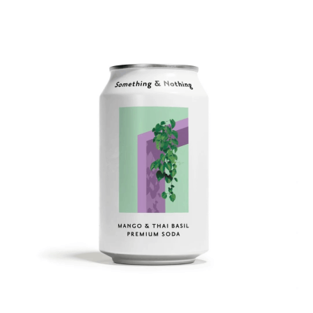 Something & Nothing - Soda Premium - Mangue et Basilic Thaï 330 ml (12 unités)
